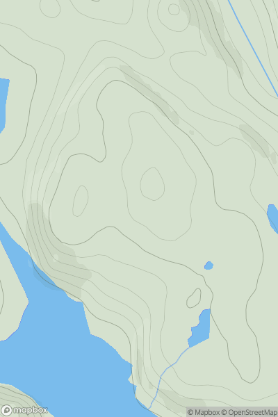 Thumbnail image for Cnoc Leathan [Durness to Loch Shin] showing contour plot for surrounding peak